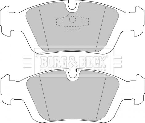BORG & BECK Комплект тормозных колодок, дисковый тормоз BBP1399